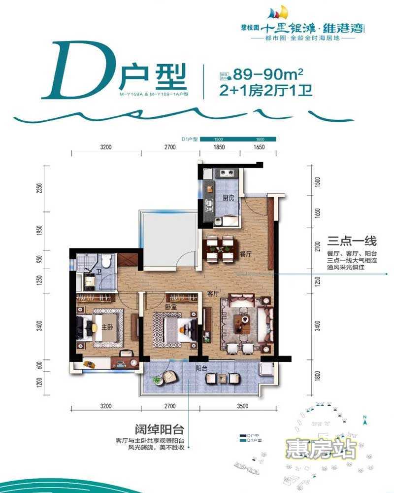 碧桂园十里银滩维港湾89户型图