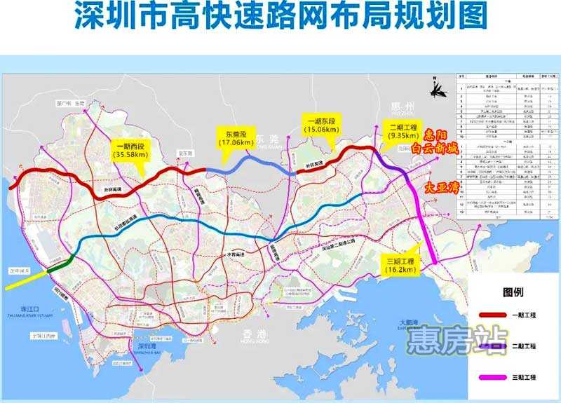 深圳外环高速线路图