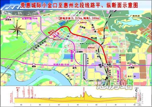 莞惠城际北延线路线图