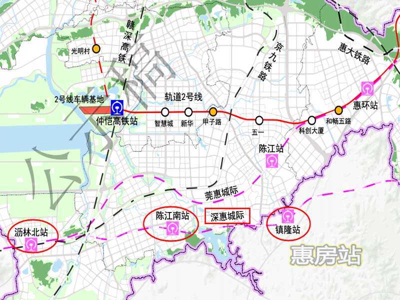 深惠城际轨道最新线路图