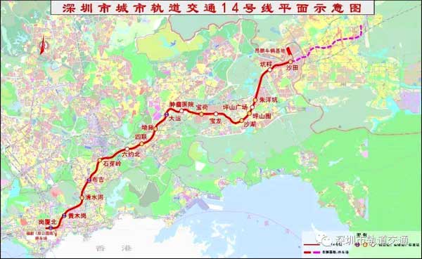深圳地铁14号线规划图